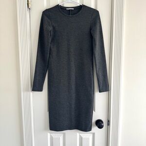 Zara Charcoal Long Sleeve Dress, size small